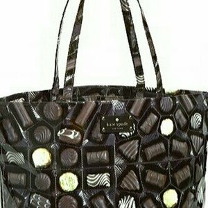 Kate spade chocolate bon shoppers tote